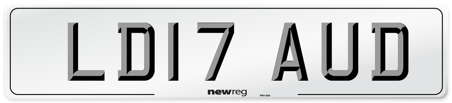 LD17 AUD Number Plate from New Reg